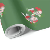 Custom Elf Christmas Wrapping Geschenkpapier (Rolleneckpunkt)