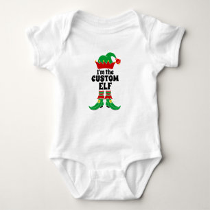 Custom Elf Ich bin der benutzerdefinierte Elf Erst Baby Strampler