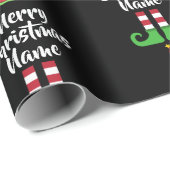 Custom Elf Muster Personalisierte Weihnachtsabbruc Geschenkpapier (Rolleneckpunkt)