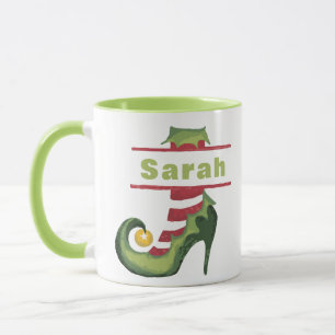 Custom Elf Shoe High Heel Weihnachten Tasse