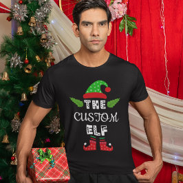Custom Elf T - Shirt, Personalisiertes Weihnachts- T-Shirt