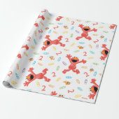 Custom Elmo Crayon Muster Geburtstag Geschenkpapier (Ungerollt)