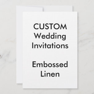 Custom EMBOSSED LINEN Wedding Invitations 5"x7" Einladung