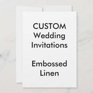 Custom EMBOSSED LINEN Wedding Invitations 5"x7" Einladung