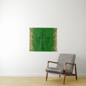 Custom Emerald Background Birthday Party Foto Stan Wandteppich (Beispiel (Horizontal))