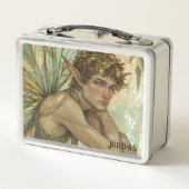 Custom Emerald Forest Guardian Elf  Metall Brotdose (Rückseite)