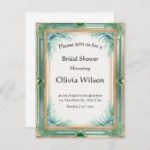 Custom Emerald Gold Luxury Invitation (Vorne/Hinten)