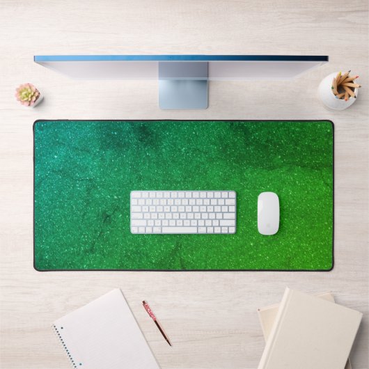 Custom Emerald Gradient Desk Mat - Sleek & Fresh Schreibtischunterlage (Büro 1)