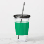 Custom Emerald Green Acrylic Tumbler mit Stroh Acryltrinkbecher (Rückseite)