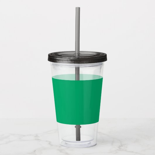 Custom Emerald Green Acrylic Tumbler mit Stroh Acryltrinkbecher (Vorderseite)