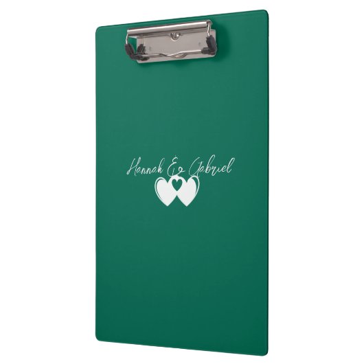 Custom Emerald Green Clipboard Klemmbrett (Links)