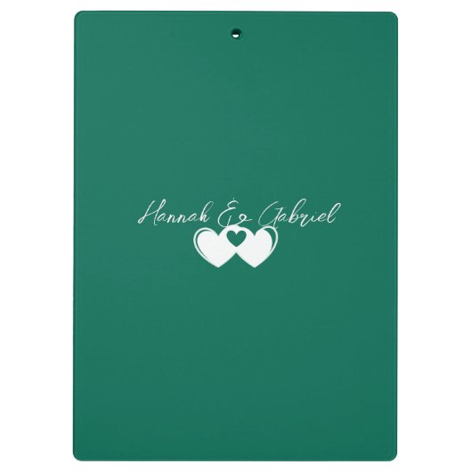 Custom Emerald Green Clipboard Klemmbrett (Rückseite)