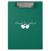 Custom Emerald Green Clipboard Klemmbrett (Vorderseite)