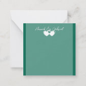 Custom Emerald Green Flat Mitteilungskarten (Rückseite)