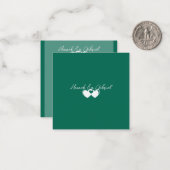 Custom Emerald Green Flat Mitteilungskarten (Vorderseite/Rückseite Beispiel)