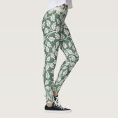 Custom Emerald Green Flower before wedding Leggings (Rechts)