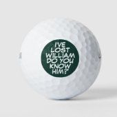 Custom Emerald Green Funny Comic Book Love Golfball (Vorderseite)