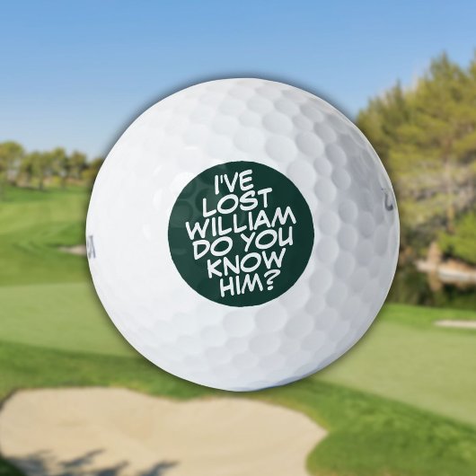 Custom Emerald Green Funny Comic Book Love Golfball