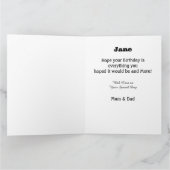 Custom Emerald Green Night Sky Karte (Innenseite)