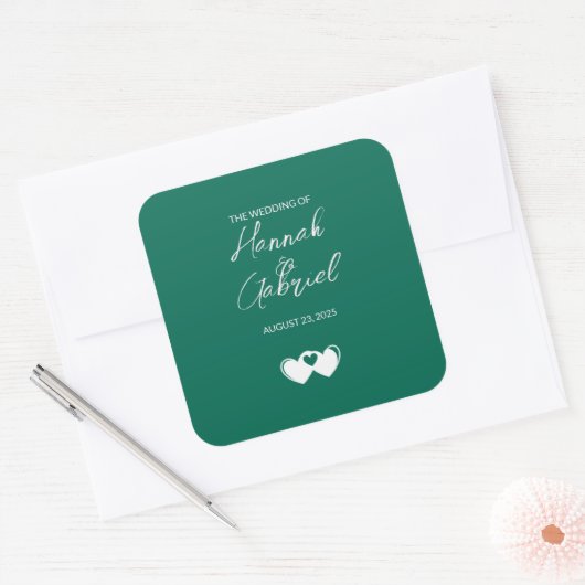 Custom Emerald Green Stickers (Umschlag)