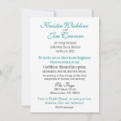 CUSTOM EMERALD WATERS (Riviera Maya) Hochzeit Einladung (Rückseite)