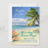 CUSTOM EMERALD WATERS (Riviera Maya) Hochzeit Einladung (Vorderseite)