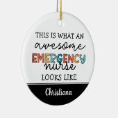 Custom Emergency Nurse Funny Phantastisch ER Nurse Keramik Ornament (Rechts)
