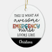 Custom Emergency Nurse Funny Phantastisch ER Nurse Keramik Ornament (Links)