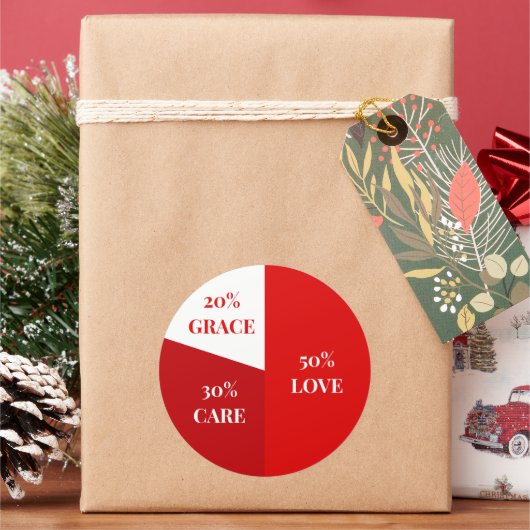 Custom Emotional Balance Pie Chart Poster  Runder Aufkleber (Feiertag)