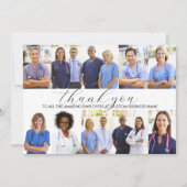 Custom Employee Appreciation 8 Photo Collage Dankeskarte (Vorderseite)