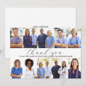 Custom Employee Appreciation 8 Photo Collage Dankeskarte (Vorne/Hinten)