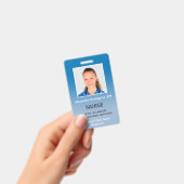 Custom Employee Foto Blue Gradient Medical ID Ausweis (Handheld)