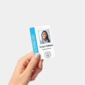 Custom Employee Foto Blue White Medical ID Blue Ausweis (Handheld)