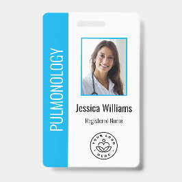 Custom Employee Foto Blue White Medical ID Blue Ausweis