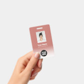 Custom Employee Foto Gradient Terracotta Ausweis (Handheld)