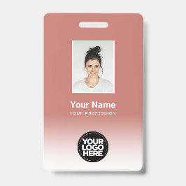 Custom Employee Foto Gradient Terracotta Ausweis
