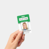 Custom Employee Green Doctor Foto Identity Ausweis (Handheld)