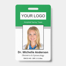 Custom Employee Green Doctor Foto Identity