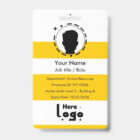Custom employee ID Ausweis (Vorderseite)