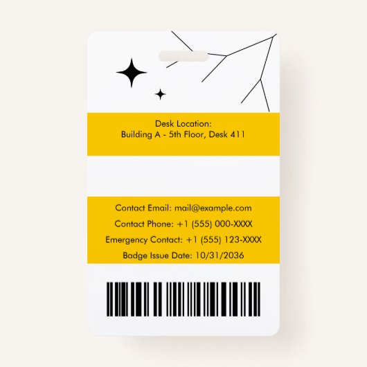 Custom employee ID Ausweis (Rückseite)