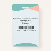 Custom Employee ID Badge Ausweis (Rückseite)