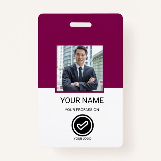 Custom Employee ID Badge Ausweis (Vorderseite)