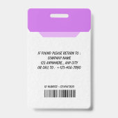 Custom Employee ID Badge with Photo Ausweis (Back)