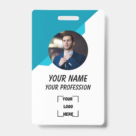 Custom Employee ID Badge with Photo Ausweis (Front)