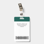 Custom Employee Name Business Logo Qr Code Ausweis (Rückseite mit Clip)