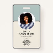 Custom Employee Pass Photo ID Logo Qr barcode Ausweis (Vorderseite)