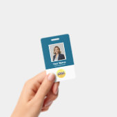 Custom Employee Photo, Bar Code, Logo, Name Badge Ausweis (Handheld)