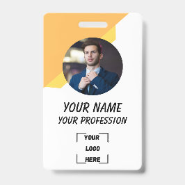 Custom Employee Photo, Bar Code, Logo, Name Badge Ausweis