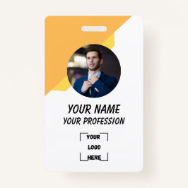 Custom Employee Photo, Bar Code, Logo, Name Badge Ausweis