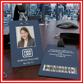 Custom Employee Photo, Barcode, Logo, Name Badge Ausweis